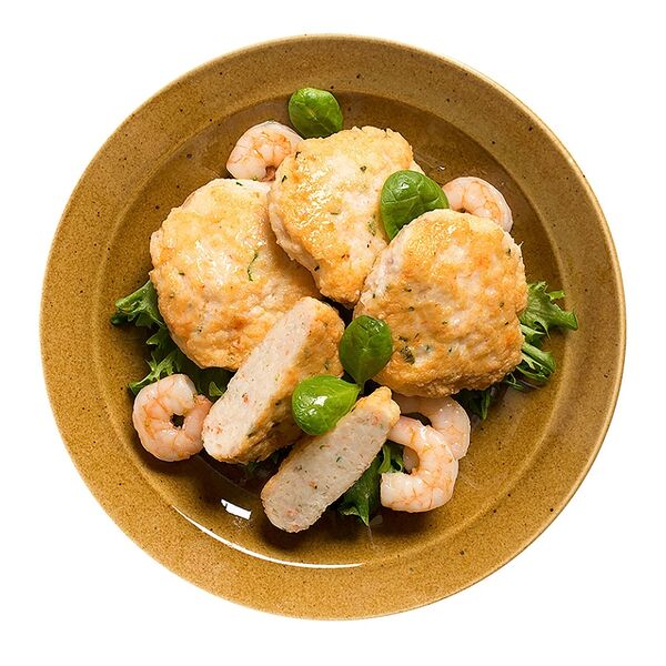 Котлеты из судака и креветок ваннамей Уже Готово жареные 2 шт 170 г