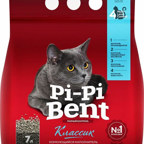 Наполнитель комкующийся Pi-Pi-Bent Классик 7 л