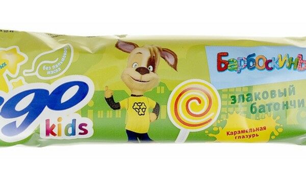 Злаковый батончик Карамельная глазурь Ego kids Барбоскины