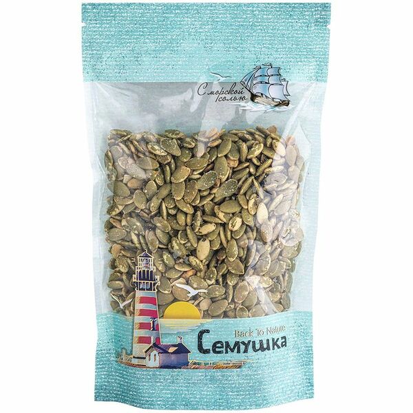 Семена тыквы жареные Семушка очищенные с морской солью