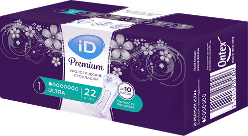 

Прокладки урологические Id Premium Ultra 22 шт.