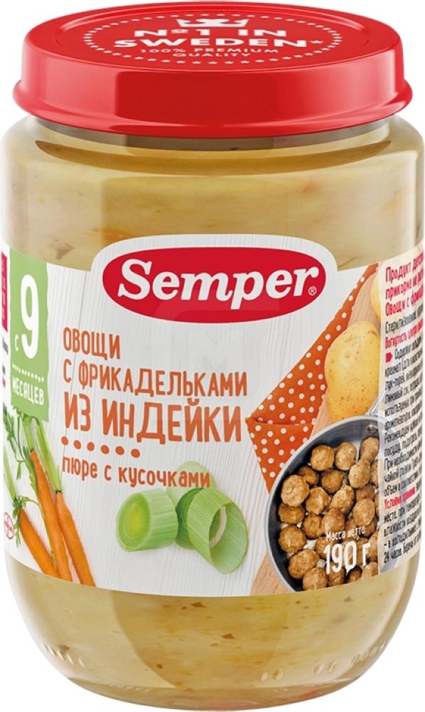 

Пюре Semper Овощи с фрикадельками из индейки