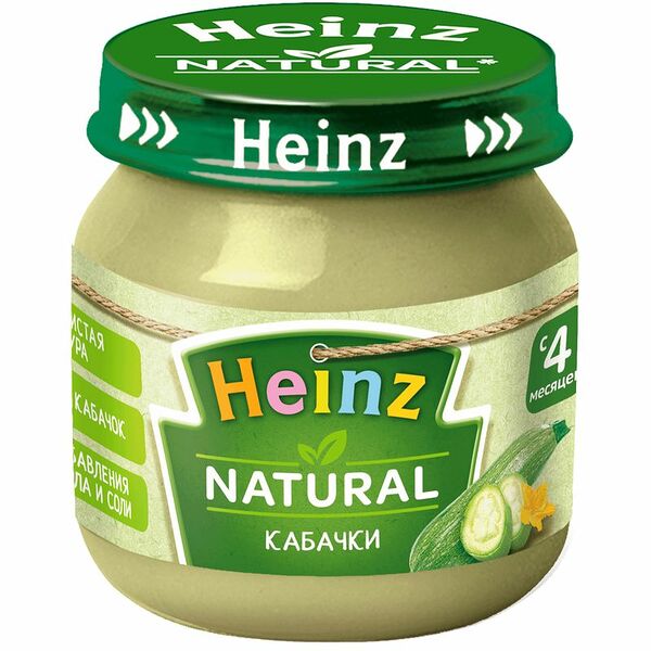 Пюре Heinz Кабачки овощное с 4 месяцев, 80г
