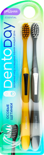 

Зубная щетка DENTODAY Essential средней жесткости, 2шт