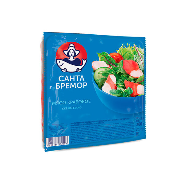 Мясо крабовое классическое охлажден. 200г ТМ 