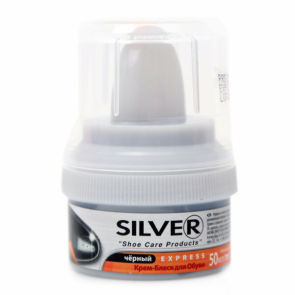 Крем блеск для обуви Express черный ТМ Silver 50мл