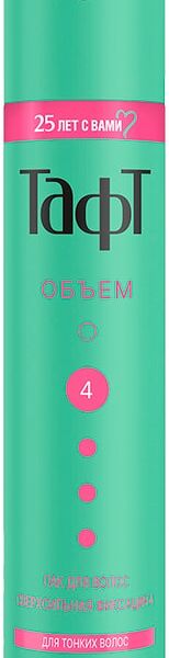 Лак для укладки волос Taft Объем для тонких волос Сверхсильная фиксация 4 225мл