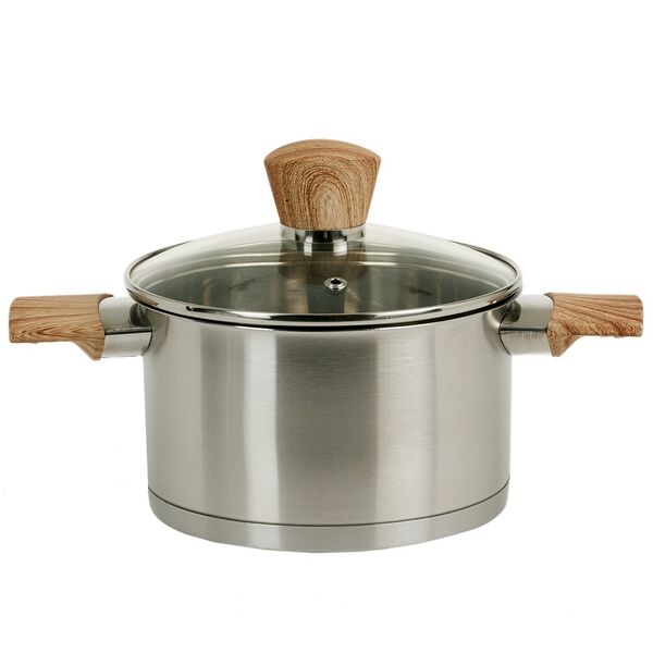 Кастрюля Домовой Wood 3.6 л, нерж.сталь