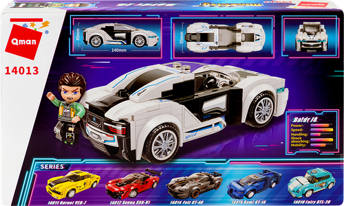 Конструктор Qman Машинка, 168 деталей, Арт. 14013