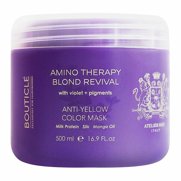 BOUTICLE Маска для осветленных волос с анти-желтым эффектом восстанавливающая,500 мл