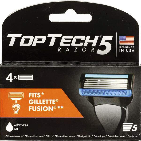 Кассеты для бритья TopTech Razor 5 4шт