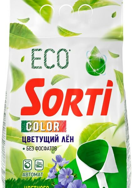 Стиральный порошок Sorti Цветущий лен универсальный 2.4кг