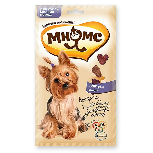 Лакомые кусочки для собак Мнямс Ассорти