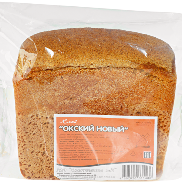 Хлеб ржано-пшеничный Хлебозавод №3 Окский новый