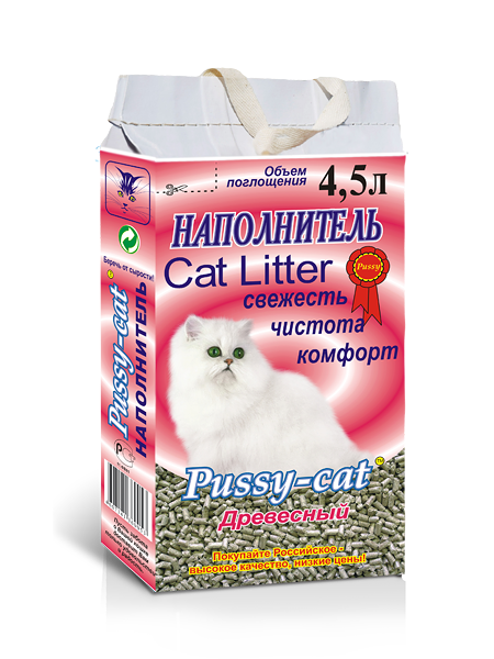 Наполнитель для кошачьего туалета, древесный, впитывающий