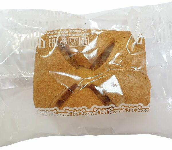 Слойка Славянский Хлеб с ветчиной и сыром 80г