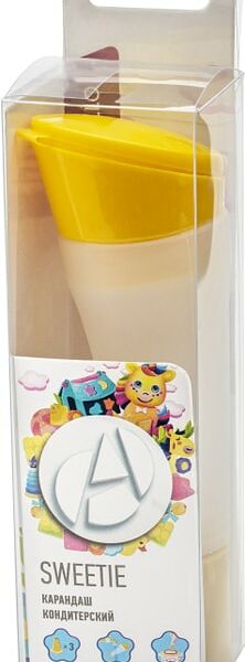 Карандаш кондитерский Apollo Sweetie с тремя насадками желтый