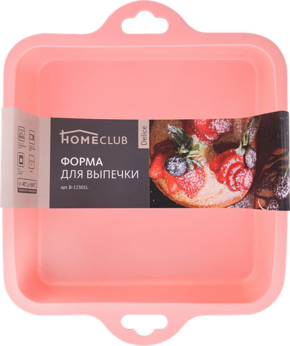 

Форма для выпечки Homeclub delice 27x21.5x5 см квадратная силикон в ассортименте цвет, 1 шт.