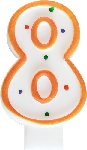 

Свеча ХАМЕЛЕОН Цифра 8, высота 7,6 см