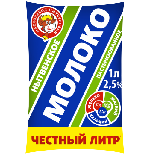 Молоко Нытвенское пастеризованное 2,5%