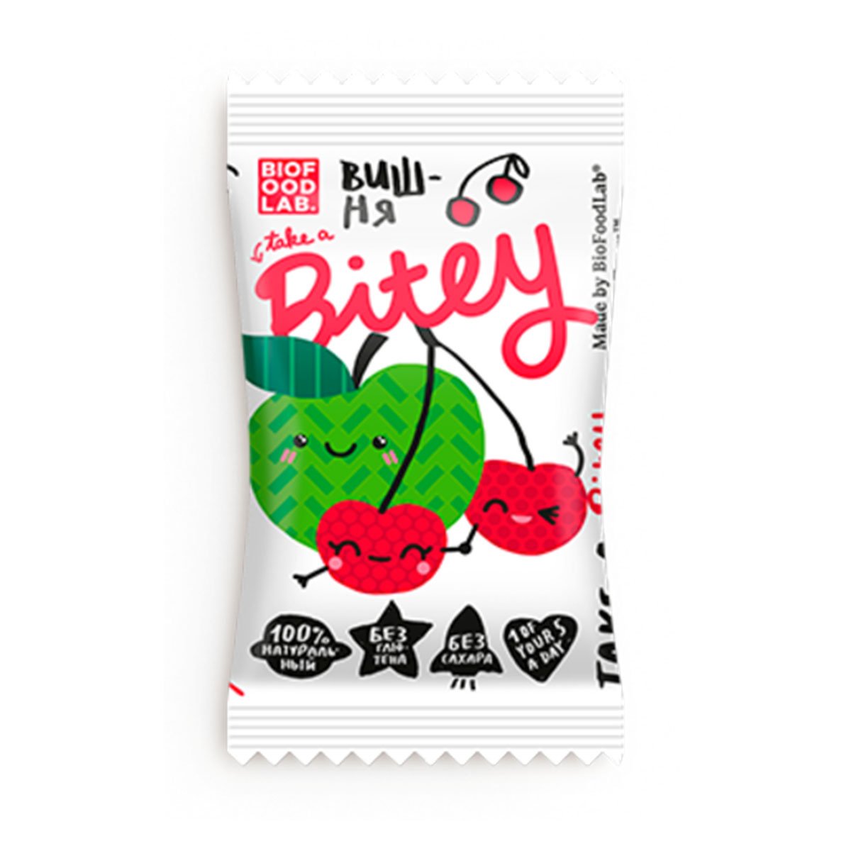 

Батончик фруктово-ягодный Take a Bitey Яблоко-вишня с 2-х лет 25 г