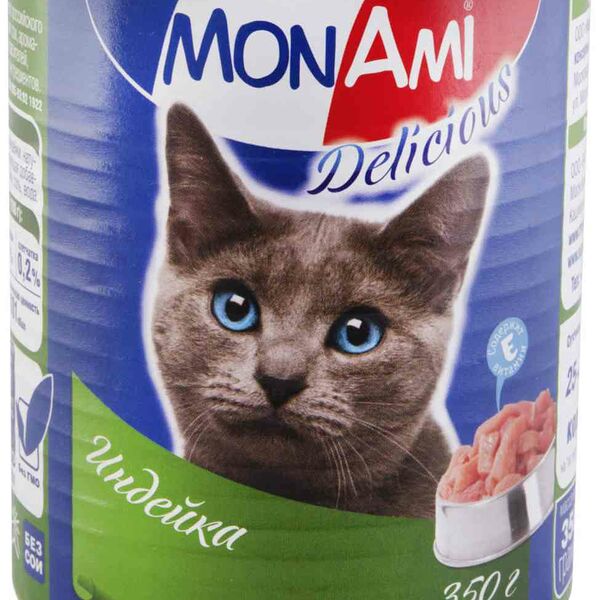 Корм для кошек Delicious MonAmi Индейка