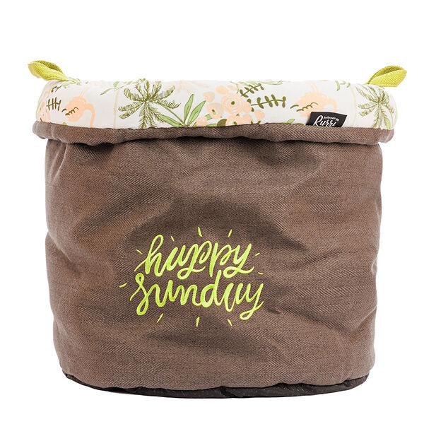 Лежак-корзина Фламинго для кошек и собак мелких и средних пород, 40 см, серый