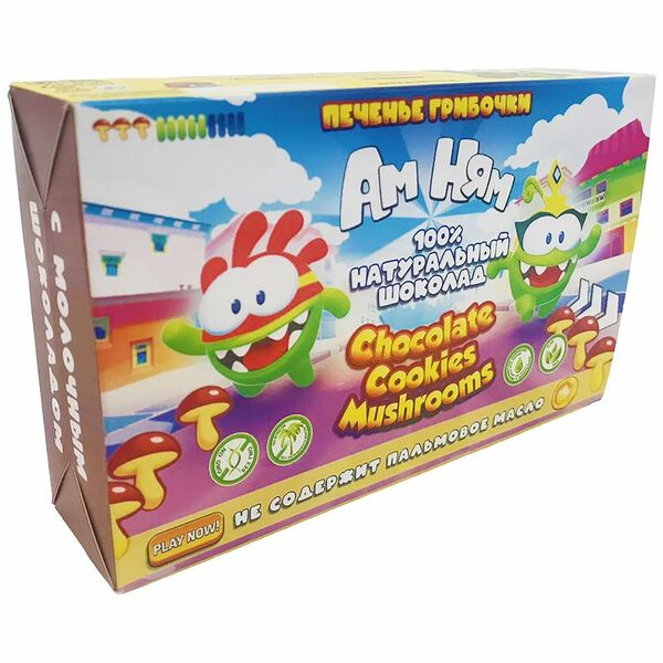 Печенье Ам Ням Грибочки с молочным шоколадом, 45г