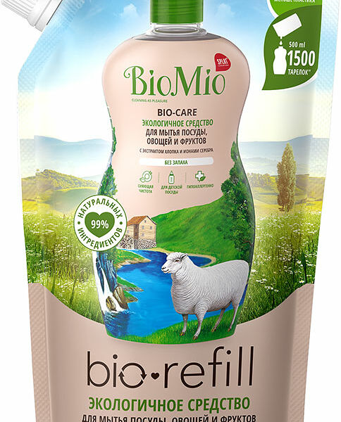 Средство для мытья посуды BioMio без запаха 500 мл