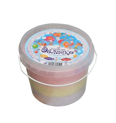 Сахарная вата Сладкое Облачко яблоко, слива, апельсин 50г