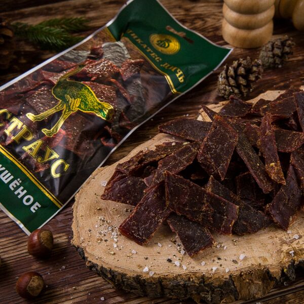 Мясо страуса сушеное