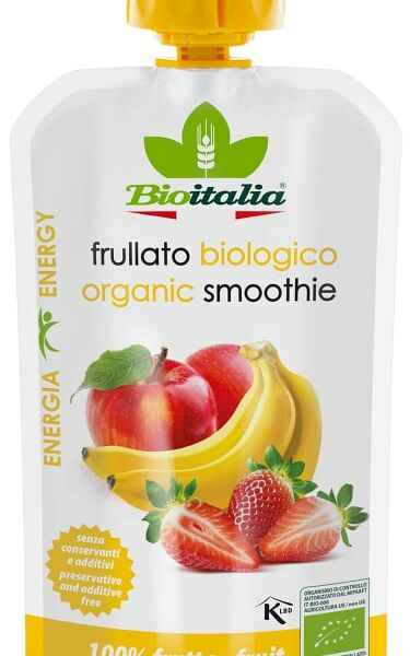 Пюре Bioitalia из яблока клубники и банана 120г