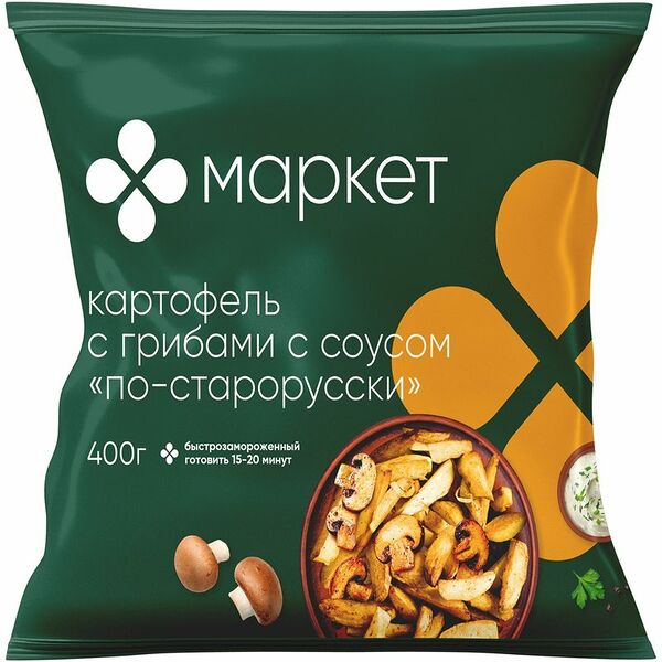 Смесь Картофель с грибами с соусом по-Старорусски Маркет Перекрёсток, 400г