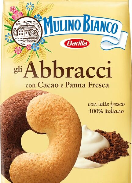 Печенье Mulino Bianco Abbracchi сдобное с какао и сливками 350г