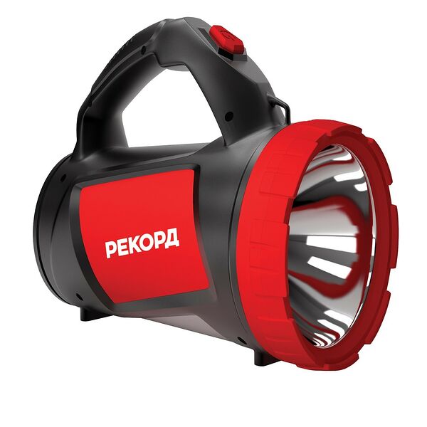 Фонарь-прожектор аккумуляторный светодиодный РЕКОРД, 3Вт+2Вт, 1200мАч