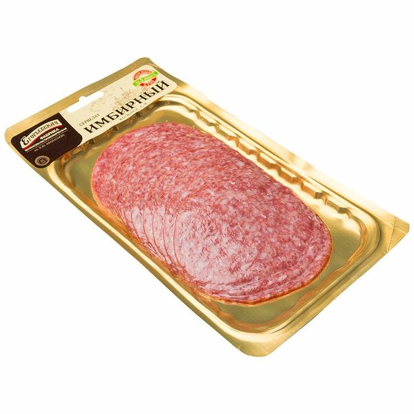 Сервелат сырокопчёный Егорьевская КГФ Имбирный в нарезке, 150г