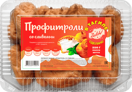 

Профитроли Zudov со сливками 350 г