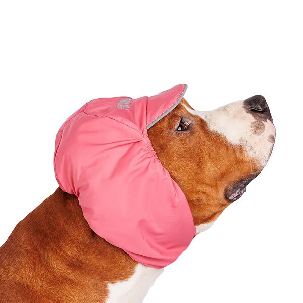 Шапка теплая для собак XL, розовая