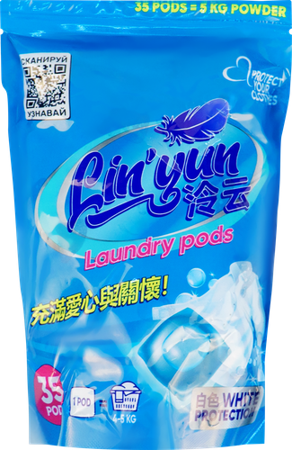 

Капсулы для стирки белого белья Lin'Yun 60%, 35шт