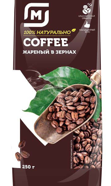 Кофе зерновой Магнит 250 г