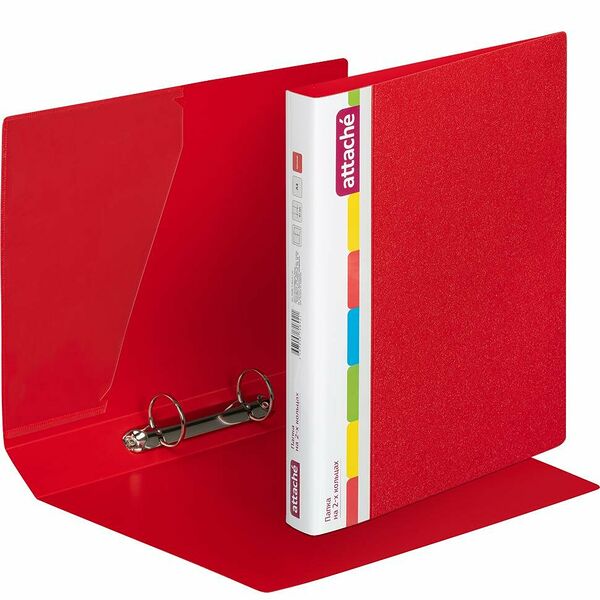 Папка на 2-х кольцах пласт. 25/32мм А4 Attache 07 красный
