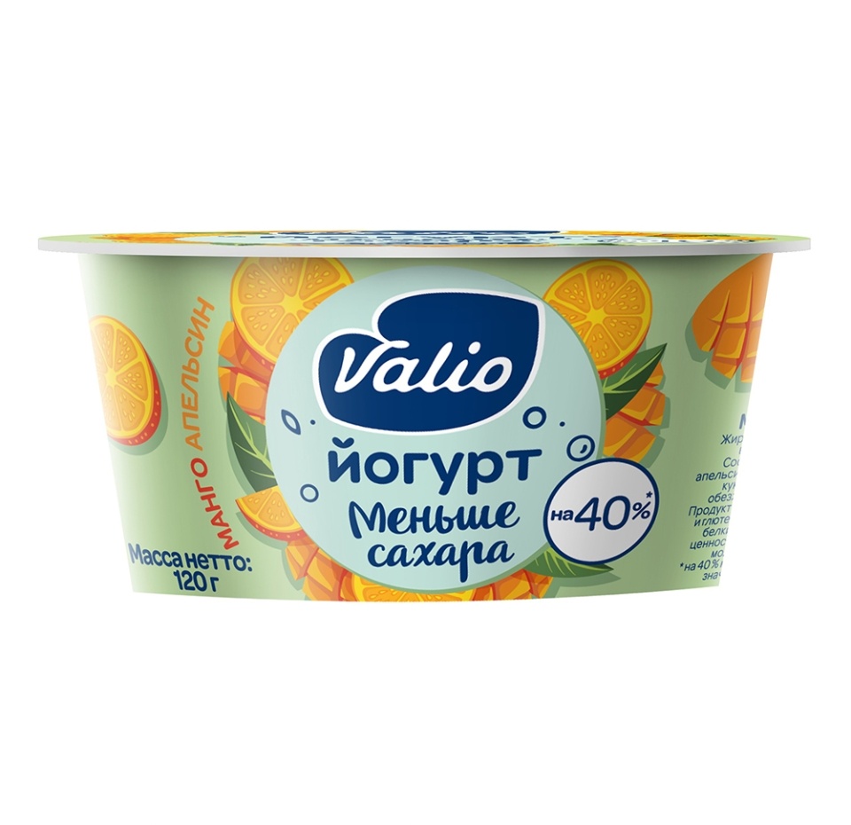 

Йогурт Valio Clean label апельсин-манго 2.9% 120 г