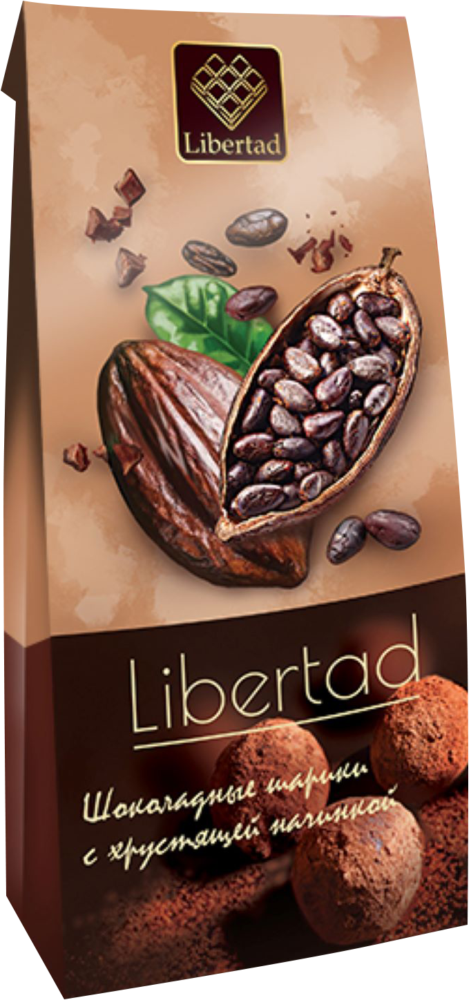 

Шарики шоколадные Libertad с хрустящей начинкой со вкусом какао