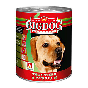 Корм для собак Зоогурман Big Dog Телятина с сердцем кусочки в желе, 850г