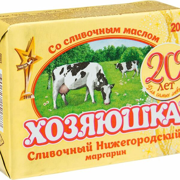 Маргарин сливочный Хозяюшка Нижегородский 60%, 200г