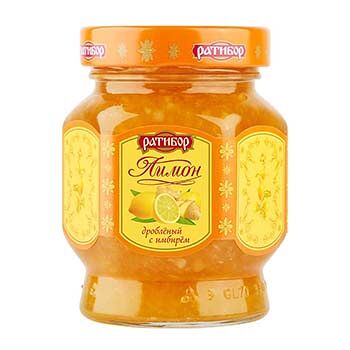 Лимон Ратибор дробленый с имбирем 365 г, Россия