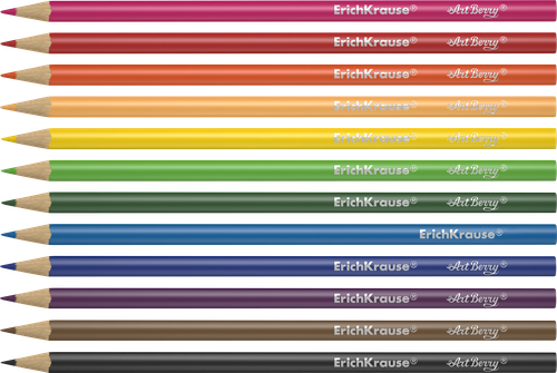 

Карандаши цветные ErichKrause трехгранные, 6 цветов
