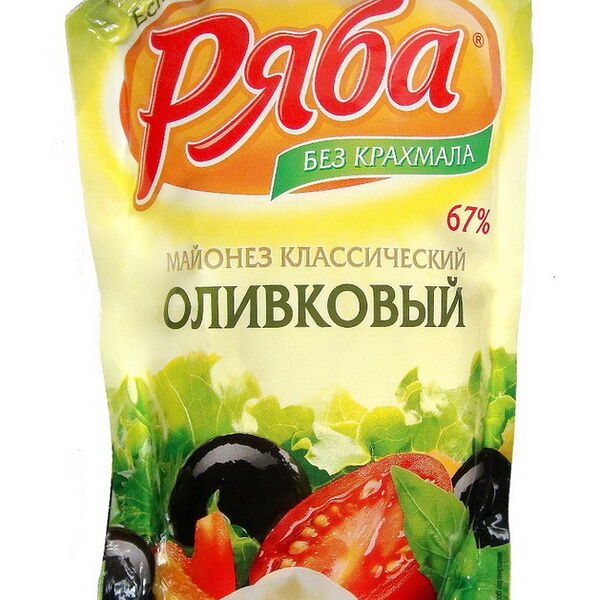 Майонез КЛАССИЧЕСКИЙ ОЛИВКОВЫЙ дой-пак 200г Ряба