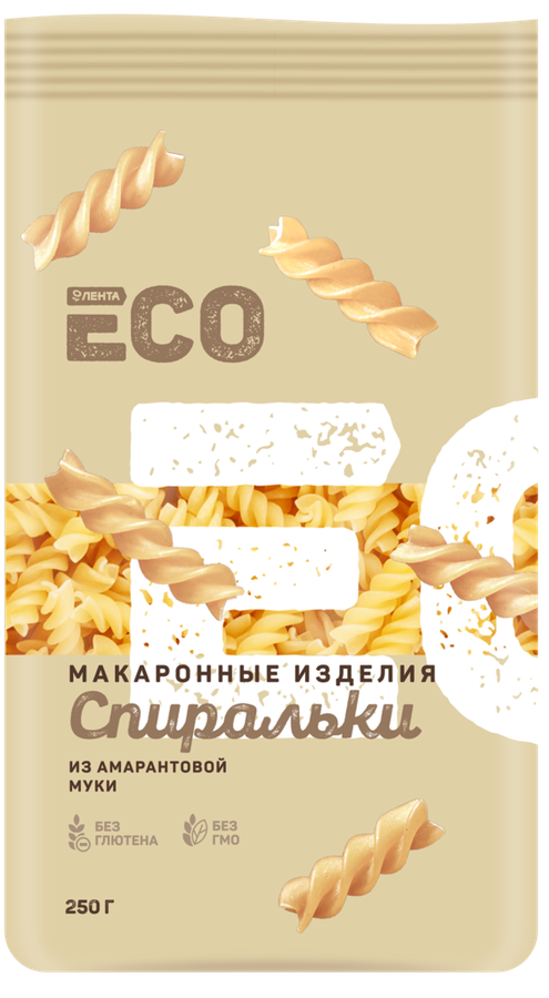 

Макароны безглютеновые ЛЕНТА ECO Спиральки, из амарантовой муки