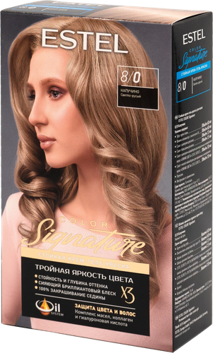 

Стойкая краска для волос Estel Color Signature 8/0 Капучино 145 мл
